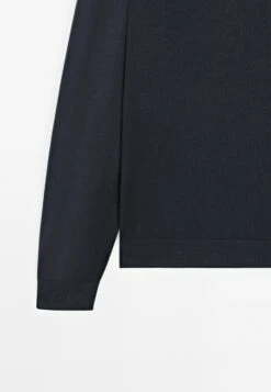 Massimo Dutti MERINO LONG SLEEVE - Long Sleeved Top - Dark Blue -Massimo Dutti Shop c7667602f4f247b9bd49963df3f25df0