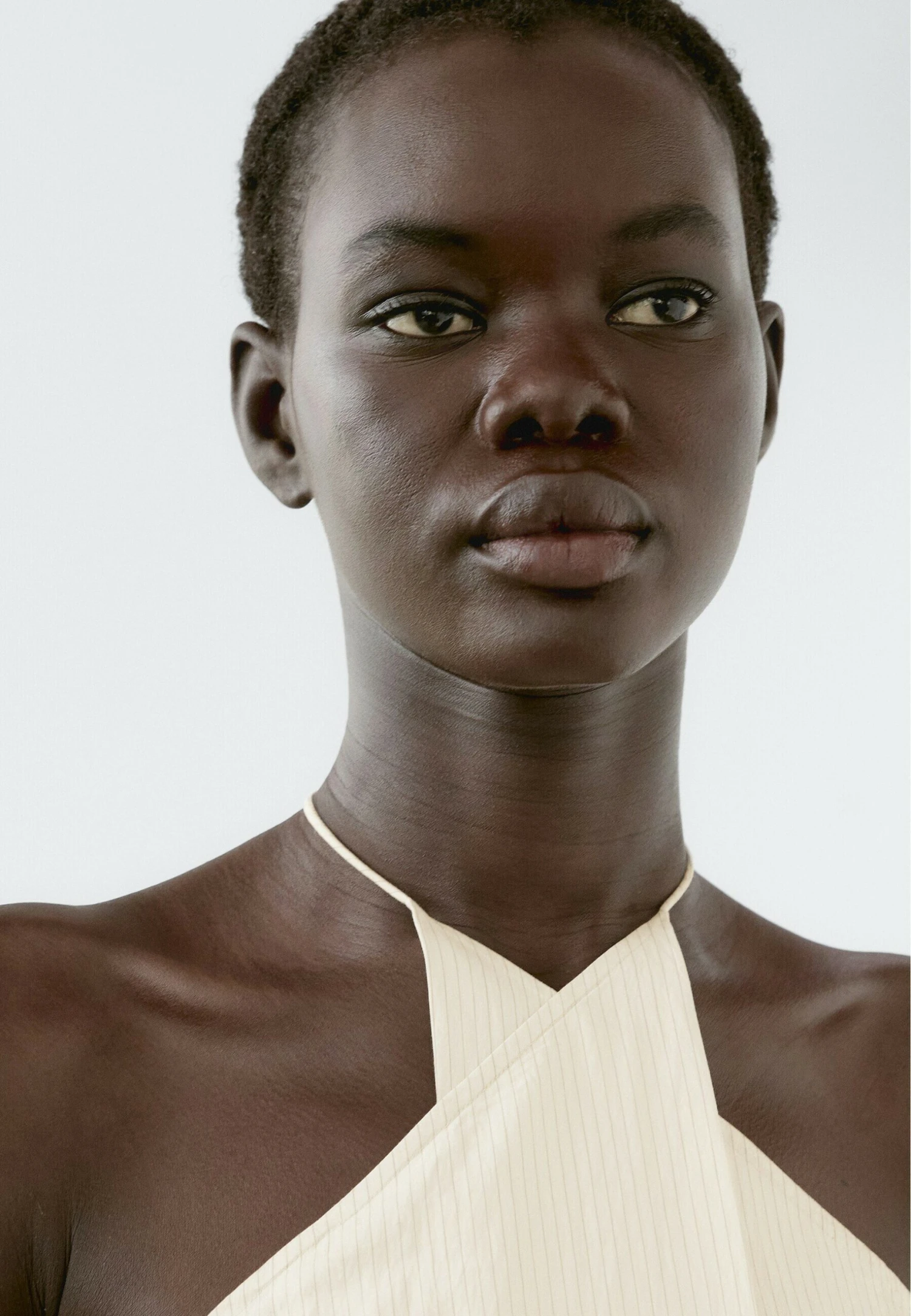 Massimo Dutti STRIPED HALTER NECK - Top - Beige 6 Massimo Dutti STRIPED HALTER NECK - Top - Beige - Image 4