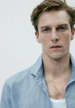 Massimo Dutti Chambray - Shirt - Light Blue -Massimo Dutti Shop c7f2c42df851482d9fdbe7a8286603cd