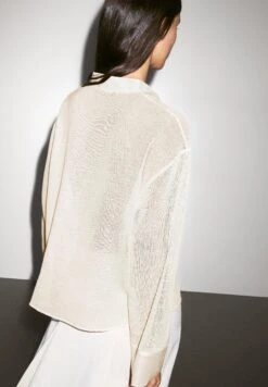 Massimo Dutti GARMENT WITH FABRIC DETAIL - Button-down Blouse - Beige -Massimo Dutti Shop c8808eba8d0649e297d69ea7af6c704f