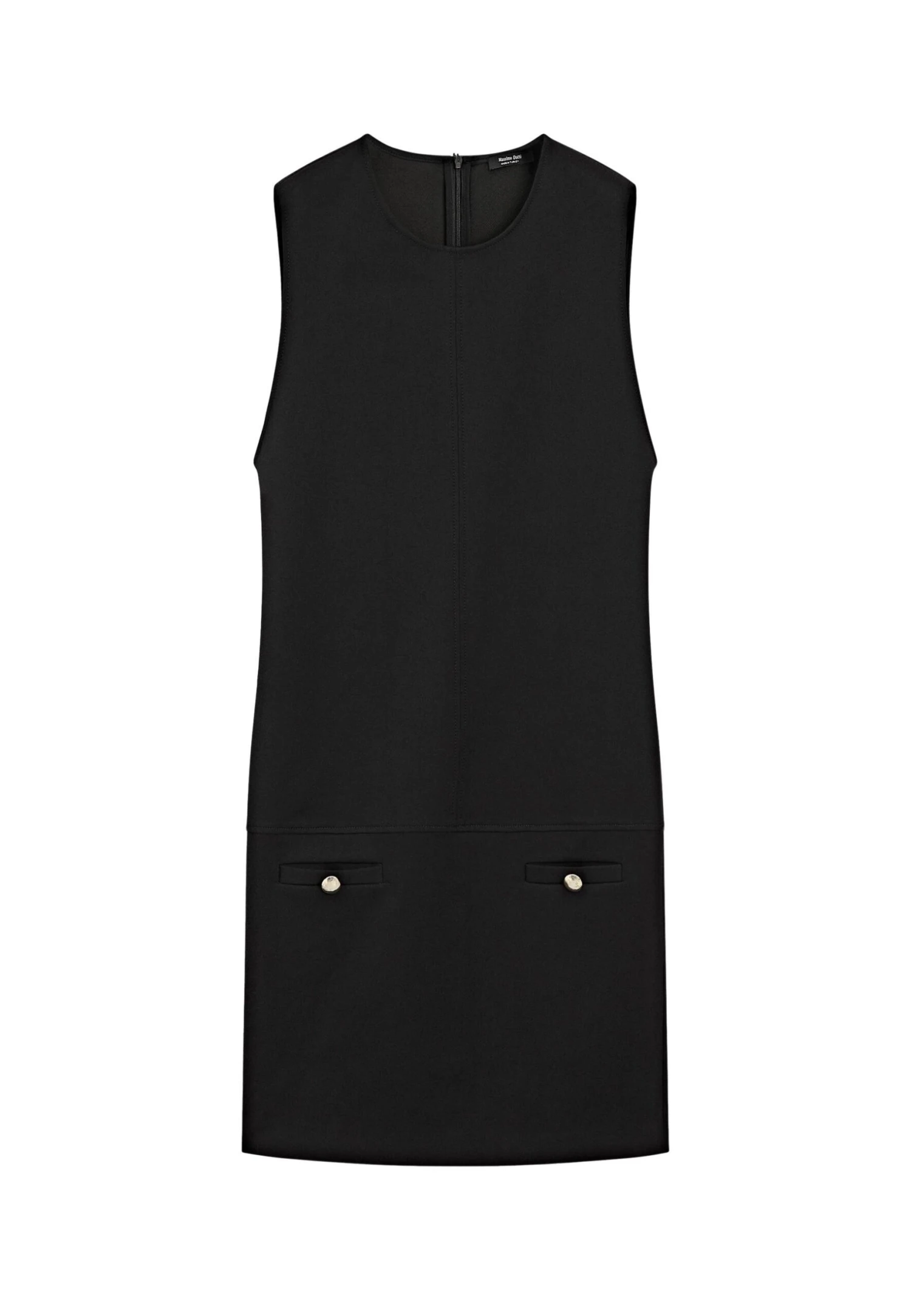 Massimo Dutti SHORT SLEEVELESS ROUND NECK - Day Dress - Black 8 Massimo Dutti SHORT SLEEVELESS ROUND NECK - Day Dress - Black - Image 6