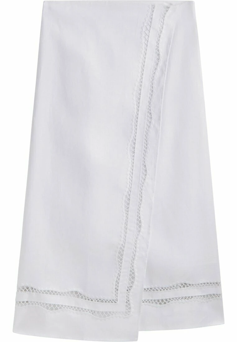 Massimo Dutti With Embroidery Detail- Wrap Skirt - White 8 Massimo Dutti With Embroidery Detail- Wrap Skirt - White - Image 6