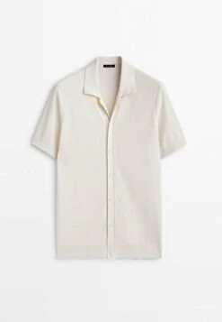 Massimo Dutti Textured With Buttons - Cardigan - Beige -Massimo Dutti Shop c8efd4ef7d5b46f7a0b65f522e6c36e5