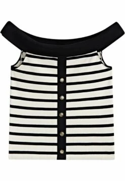 Massimo Dutti Striped With Buttons And Contrast- Blouse - White -Massimo Dutti Shop c9169b18b150452a8a494501941f6b65