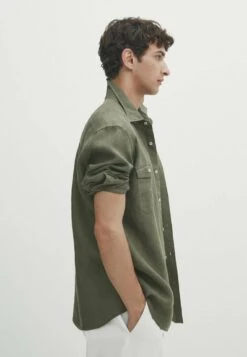 Massimo Dutti With Pockets - Shirt - Green -Massimo Dutti Shop c9256d46b3f34907baeb4a5b83385c93
