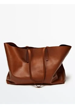 Massimo Dutti Tote Bag - Brown -Massimo Dutti Shop c92d1086019345e38f4afde0bd9f5558