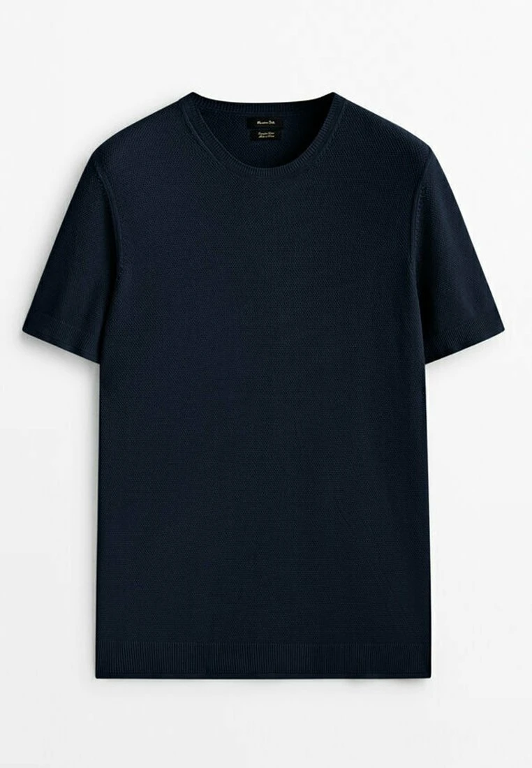 Massimo Dutti With Contrast Nautical - Basic T-Shirt - Blue Denim 8 Massimo Dutti With Contrast Nautical - Basic T-Shirt - Blue Denim - Image 6