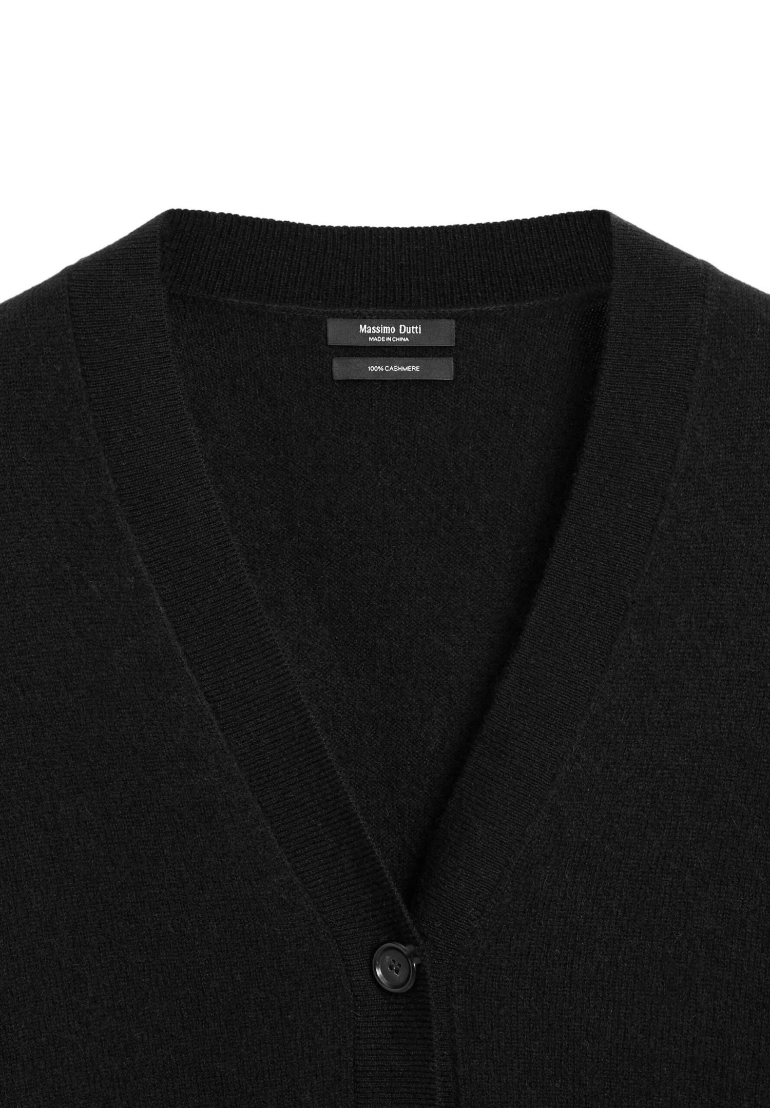 Massimo Dutti BUTTONED OVERSIZE WITH V-NECK - Cardigan - Black 10 Massimo Dutti BUTTONED OVERSIZE WITH V-NECK - Cardigan - Black - Image 8