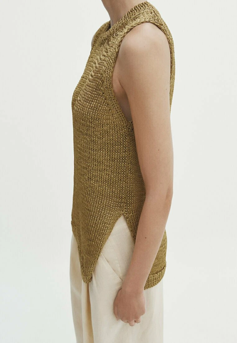 Massimo Dutti With Slits - Jumper - Gold Coloured 6 Massimo Dutti With Slits - Jumper - Gold Coloured - Image 4