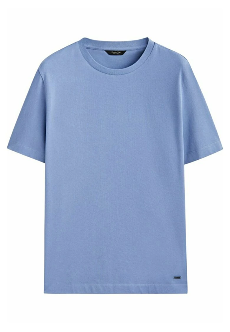 Massimo Dutti Textured Short Sleeve - Basic T-Shirt - Dark Blue 7 Massimo Dutti Textured Short Sleeve - Basic T-Shirt - Dark Blue - Image 5