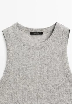 Massimo Dutti LIGHTWEIGHT HALTER NECK - Basic T-shirt - Grey -Massimo Dutti Shop c9b25fb7303746019711ce566f473a45