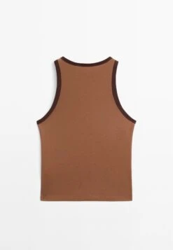 Massimo Dutti HALTER NECK WITH CONTRAST DETAIL - Top - Brown 18 Massimo Dutti HALTER NECK WITH CONTRAST DETAIL - Top - Brown -Massimo Dutti Shop c9b4fff8c31d427c97fd95ad8cd276bf