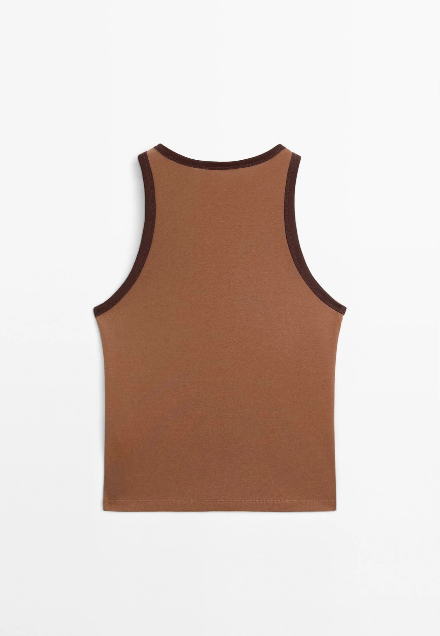 Massimo Dutti HALTER NECK WITH CONTRAST DETAIL - Top - Brown 8 Massimo Dutti HALTER NECK WITH CONTRAST DETAIL - Top - Brown - Image 6