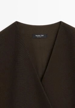 Massimo Dutti DOUBLE-BREASTED V-NECK WITH TIES - Summer Jacket - Mottled Dark Brown -Massimo Dutti Shop c9b5f6e5edc34d83915b64c31e47a2a2