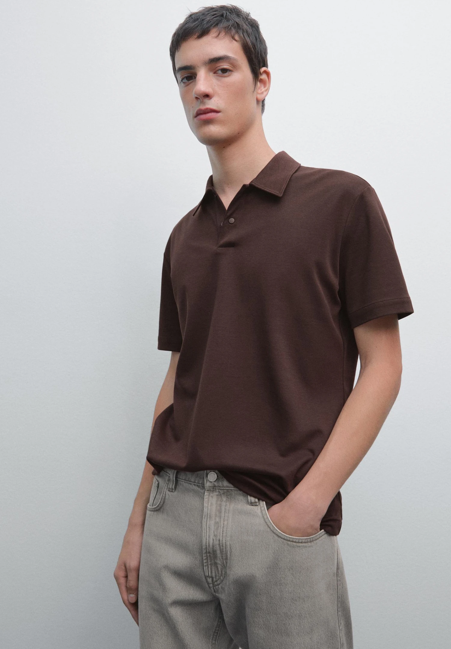 Massimo Dutti SHORT SLEEVE POLO NECK - Polo Shirt - Bordeaux 3 Massimo Dutti SHORT SLEEVE POLO NECK - Polo Shirt - Bordeaux