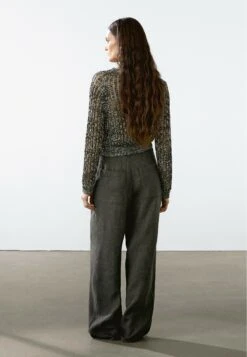 Massimo Dutti WIDE-LEG - Trousers - Green -Massimo Dutti Shop c9f20dd5f14d407592516e00242d8267