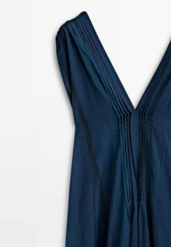 Massimo Dutti Printed With Pintuck Details - Day Dress - Dark Blue -Massimo Dutti Shop c9fde7e0b87f448095cd81b0db16ed6a