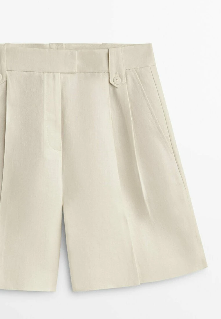 Massimo Dutti Darted Bermuda - Shorts - Beige 9 Massimo Dutti Darted Bermuda - Shorts - Beige - Image 7