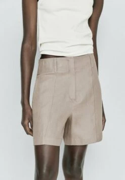 Massimo Dutti Bermuda With Seams - Shorts - Brown