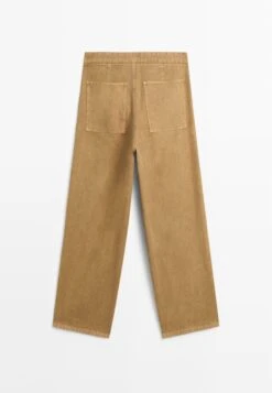 Massimo Dutti RELAXED FIT HIGH-WAIST - Straight Leg Jeans - Beige -Massimo Dutti Shop ca7f811561c0435b8036e7fa61437cd8
