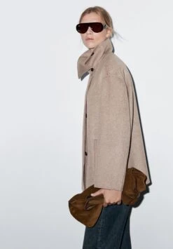 Massimo Dutti HIGH NECK - Short Coat - Camel 15 Massimo Dutti HIGH NECK - Short Coat - Camel -Massimo Dutti Shop ca930de014c14d6f87d4841c83df4a08