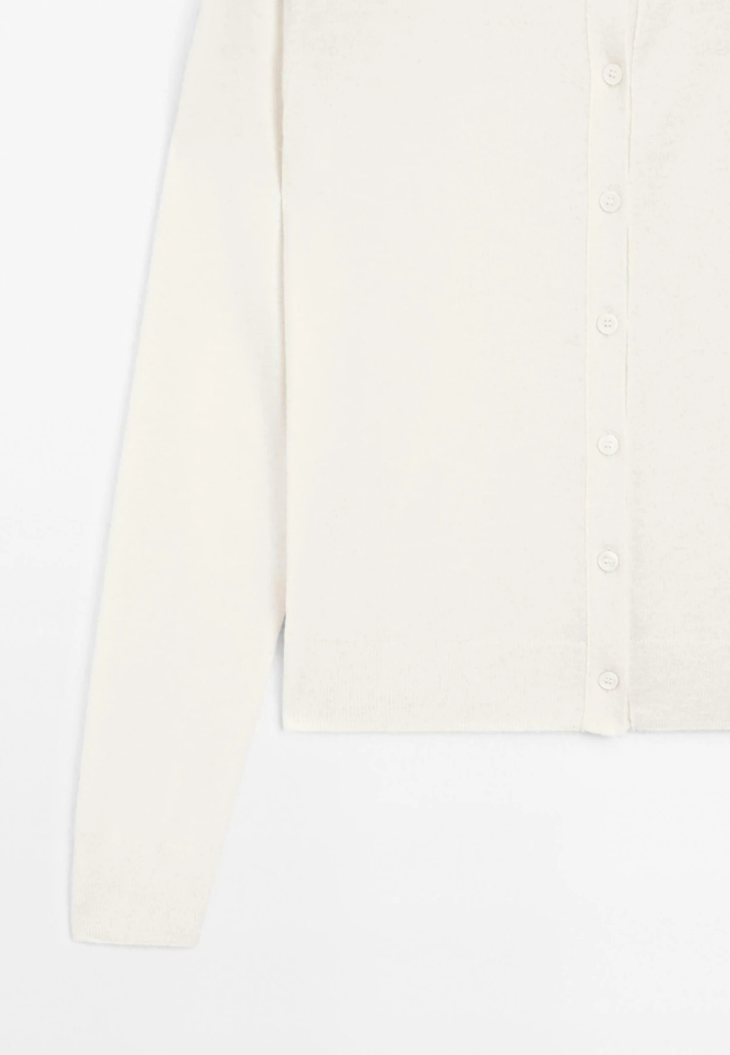 Massimo Dutti BUTTONED WITH CREW NECK - Cardigan - Beige 11 Massimo Dutti BUTTONED WITH CREW NECK - Cardigan - Beige - Image 9