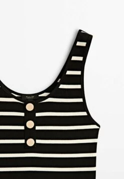 Massimo Dutti Strappy With Straps And Buttons - Top - Black -Massimo Dutti Shop cad6f36c2b36451ab497a9a9e3690b3c