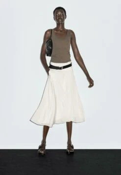 Massimo Dutti MIDI WITH YOKE AND FLOUNCE - A-line Skirt - Beige 15 Massimo Dutti MIDI WITH YOKE AND FLOUNCE - A-line Skirt - Beige -Massimo Dutti Shop cae38d911f1d46fd8b300aa095927ee2