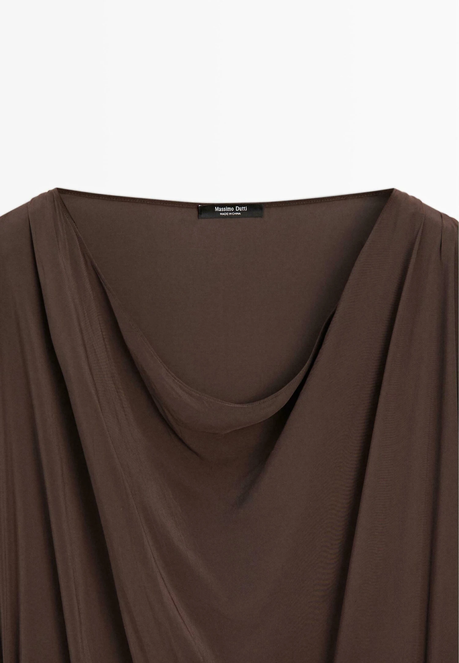 Massimo Dutti LONG FLOWING WITH DRAPED SASH BELT - Maxi Dress - Brown 9 Massimo Dutti LONG FLOWING WITH DRAPED SASH BELT - Maxi Dress - Brown - Image 7