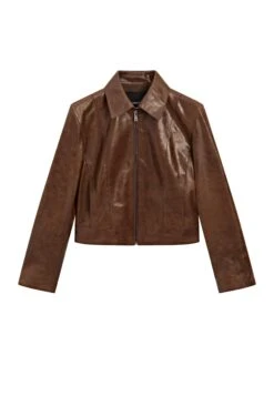 Massimo Dutti SHORT - Leather Jacket - Brown -Massimo Dutti Shop cb21500c7b134448a56c07abd09c58aa