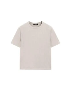Massimo Dutti SHORT SLEEVE - Basic T-shirt - White -Massimo Dutti Shop cb303ff68d8244f4998b73d9b9e9b338