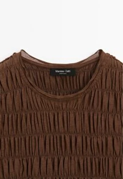 Massimo Dutti CREW NECK WITH GATHERED DETAIL - Top - Dark Brown 18 Massimo Dutti CREW NECK WITH GATHERED DETAIL - Top - Dark Brown -Massimo Dutti Shop cb3800cd13bf4accad5c815c8653cadc