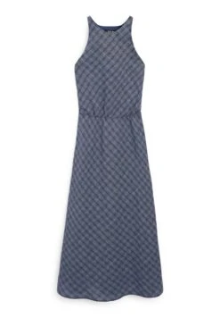 Massimo Dutti LONG CHECKED WITH BACK DETAIL - Maxi Dress - Dark Blue -Massimo Dutti Shop cb4a28d08de8458ebb66d420761f5705