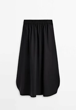 Massimo Dutti Voluminous Midi - Pleated Skirt - Black -Massimo Dutti Shop cb5c8cd06be4440ca6f5adf726d8f22a