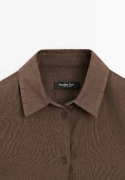 Massimo Dutti LIGHTWEIGHT FLOWING - Button-down Blouse - Dark Brown -Massimo Dutti Shop cb686ce047b84e95a4f49f906d33bb69