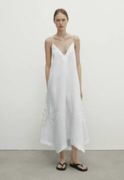 Massimo Dutti StrappyWith Embroidery - Day Dress