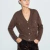 Massimo Dutti Cardigan - Dark Brown -Massimo Dutti Shop cba01282d72a4ac480b385c87c7f34cb