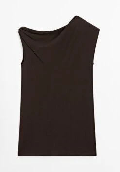 Massimo Dutti ASYMMETRIC WITH KNOT DETAIL - Top - Mottled Brown -Massimo Dutti Shop cba423e777954e9385749f824e793dda