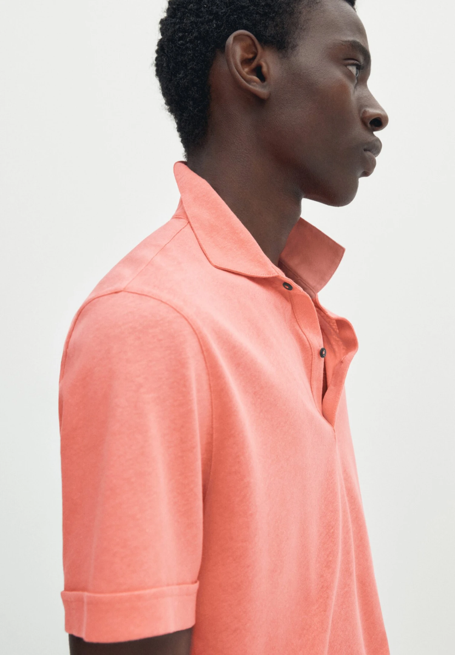 Massimo Dutti Polo Shirt - Coral 6 Massimo Dutti Polo Shirt - Coral - Image 4