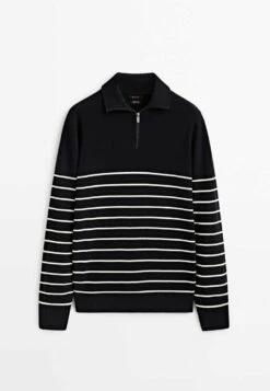 Massimo Dutti Striped Mock Neck With Zip- Jumper - Dark Blue 23 Massimo Dutti Striped Mock Neck With Zip- Jumper - Dark Blue -Massimo Dutti Shop cbdaf234c6a844d89a00c24ee1af5852