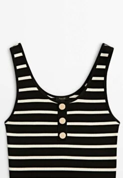 Massimo Dutti Strappy With Straps And Buttons - Top - Black -Massimo Dutti Shop cbe7fda70d634227a3975782736768ba