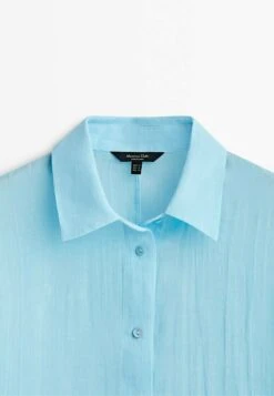 Massimo Dutti Batwing Sleeve- Button-Down Blouse - Blue -Massimo Dutti Shop cc24765dc18a4b5caa5770b310edbf86