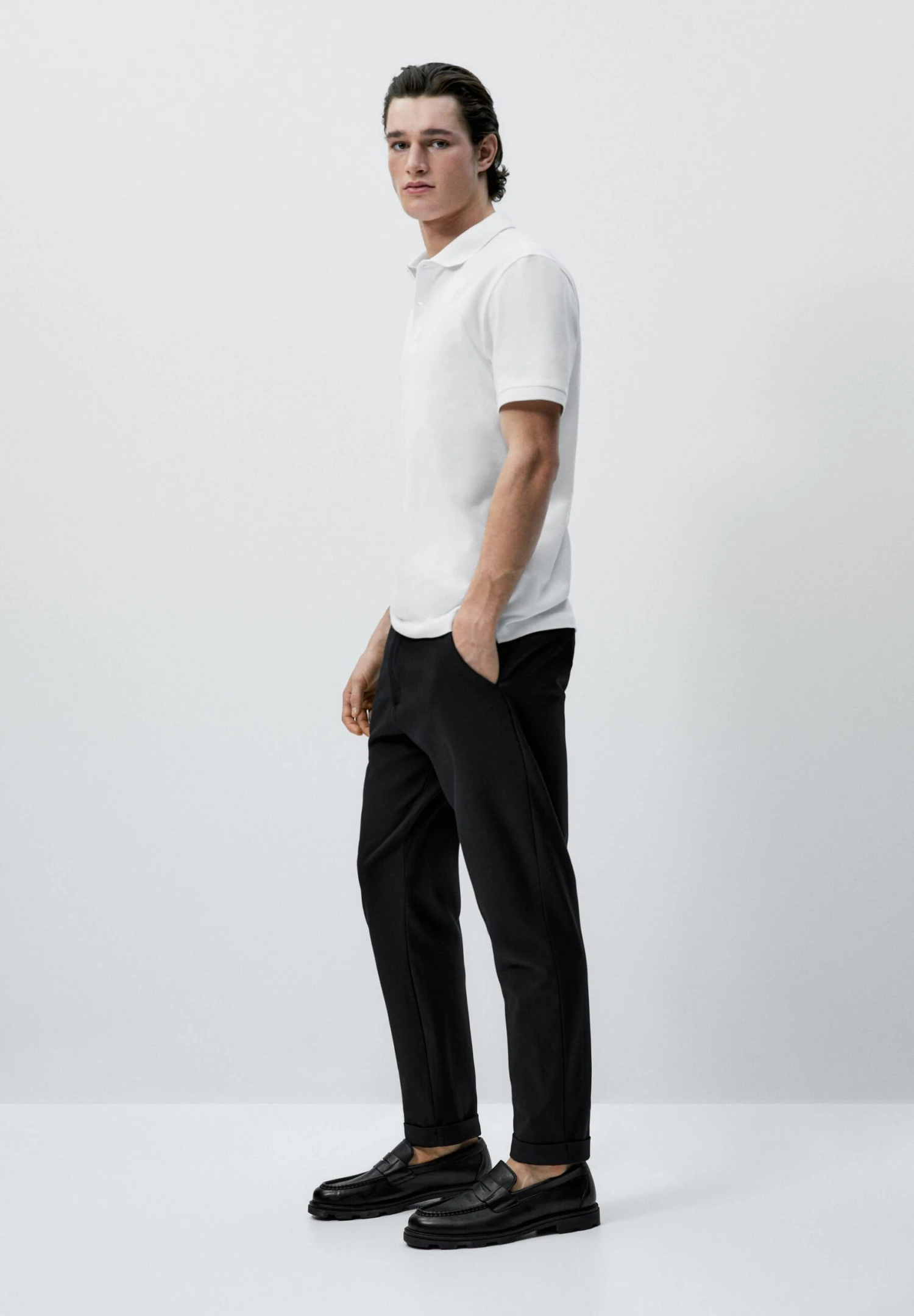 Massimo Dutti Polo Shirt - White 4 Massimo Dutti Polo Shirt - White - Image 2