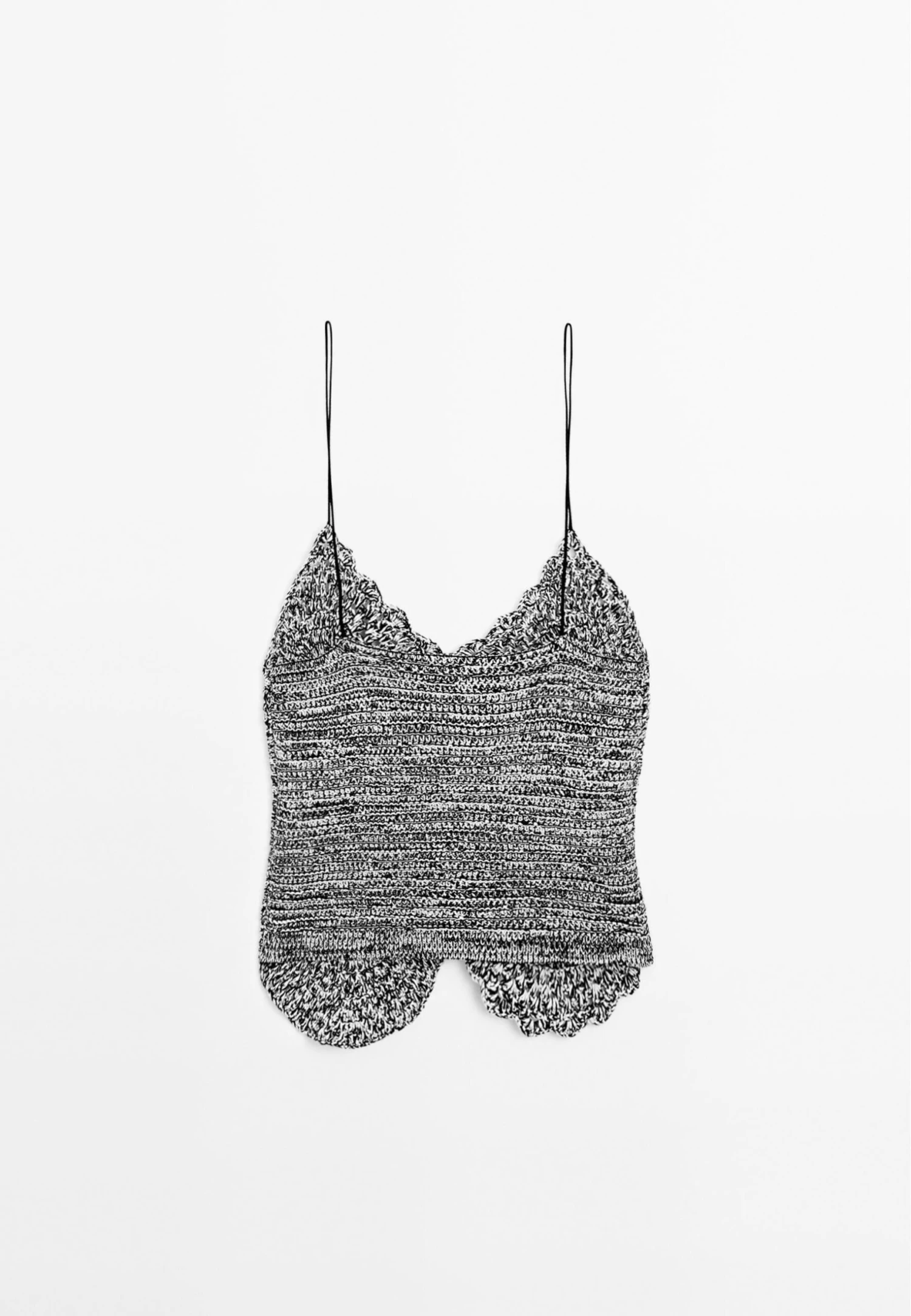 Massimo Dutti ASYMMETRIC MOULINÉ CROCHET - Top - Black 8 Massimo Dutti ASYMMETRIC MOULINÉ CROCHET - Top - Black - Image 6