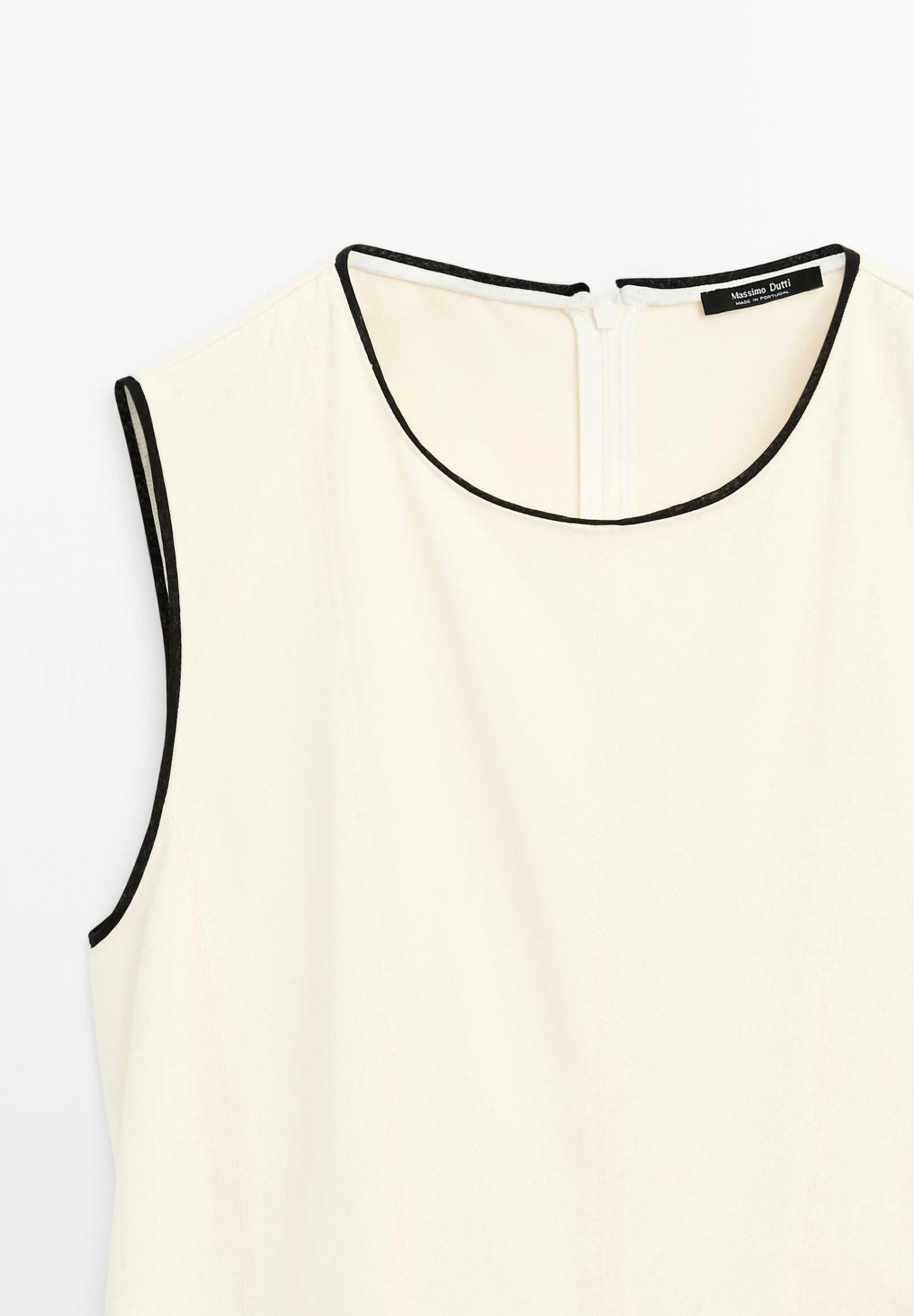 Massimo Dutti FLOUNCE WITH CONTRAST TRIMS - Day Dress - Beige 11 Massimo Dutti FLOUNCE WITH CONTRAST TRIMS - Day Dress - Beige - Image 9