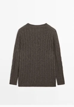 Massimo Dutti CABLE-KNIT SWEATER - Jumper - Dark Grey -Massimo Dutti Shop cc4aaabebcd244f28e386138a77ad294