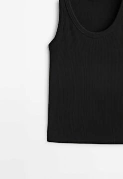 Massimo Dutti SleevelessBlend - Top - Black -Massimo Dutti Shop cc53ba28dd3349b0a3a78e44a14ee891