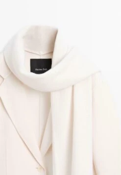 Massimo Dutti LAPEL COLLAR WITH DETACHABLE SCARF - Short Coat - White -Massimo Dutti Shop cc8c07cdccf04a54a3e8adc28383db7e