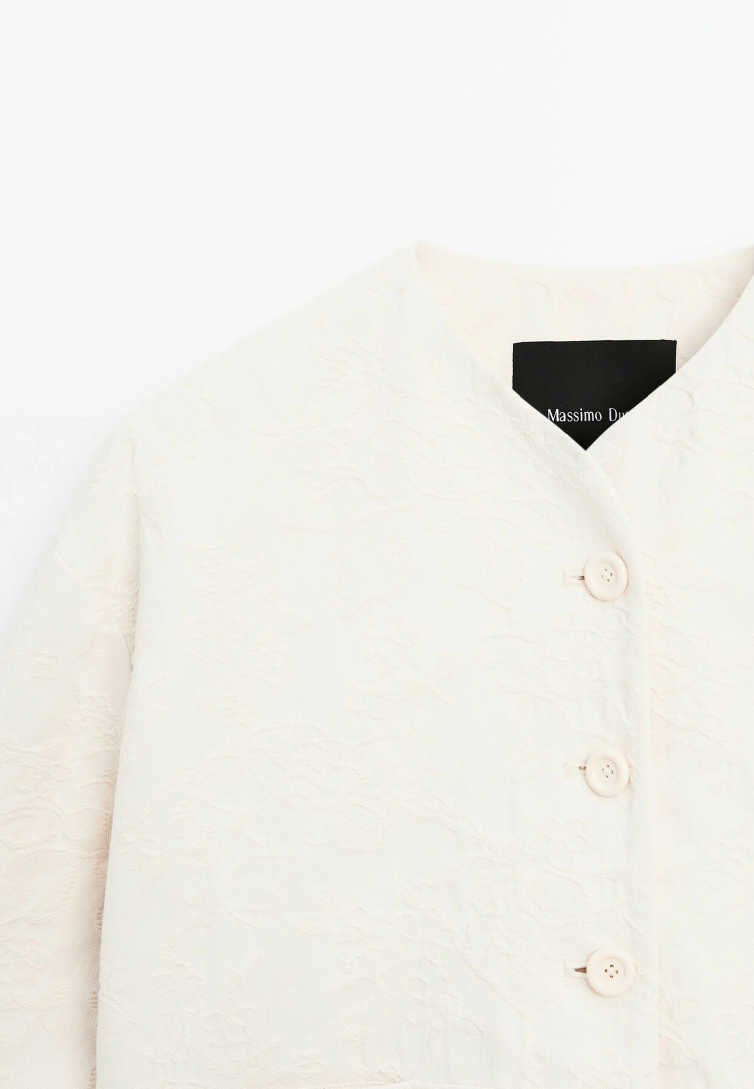 Massimo Dutti FLORAL FABRIC - Summer Jacket - Beige 10 Massimo Dutti FLORAL FABRIC - Summer Jacket - Beige - Image 8