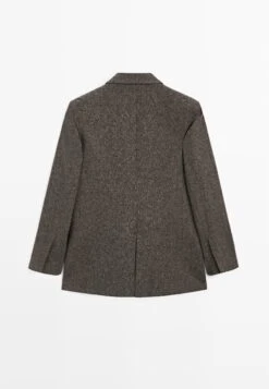 Massimo Dutti YARN EFFECT - Blazer - Dark Brown -Massimo Dutti Shop ccccbbbf81e14eebb0ad3a6ccdf58884